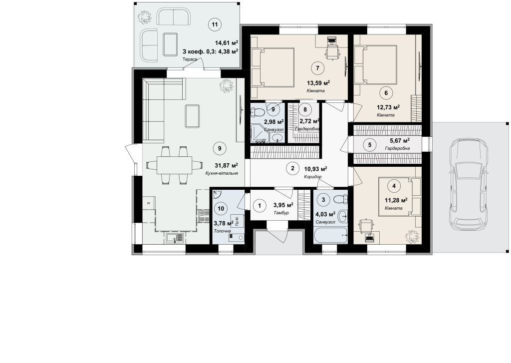 Планування будинку "Modern"
